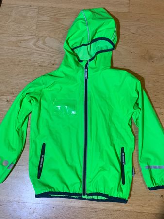 Jako-O Regenjacke neon grün Grösse 116/122 gebraucht