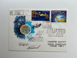 Sojus TM-18 Startbeleg 8.1.94 zur MIR mit 3 OU gesamte Crew