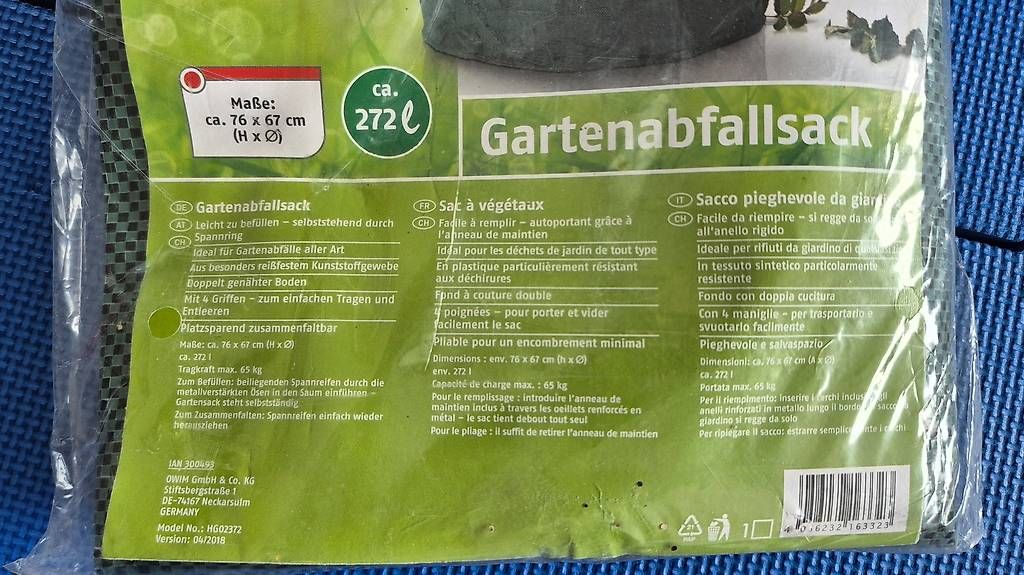 Cestini per rifiuti: Gartenabfallsack 272 Liter – Usato da Neuenhof venduto da mar_2th5 1