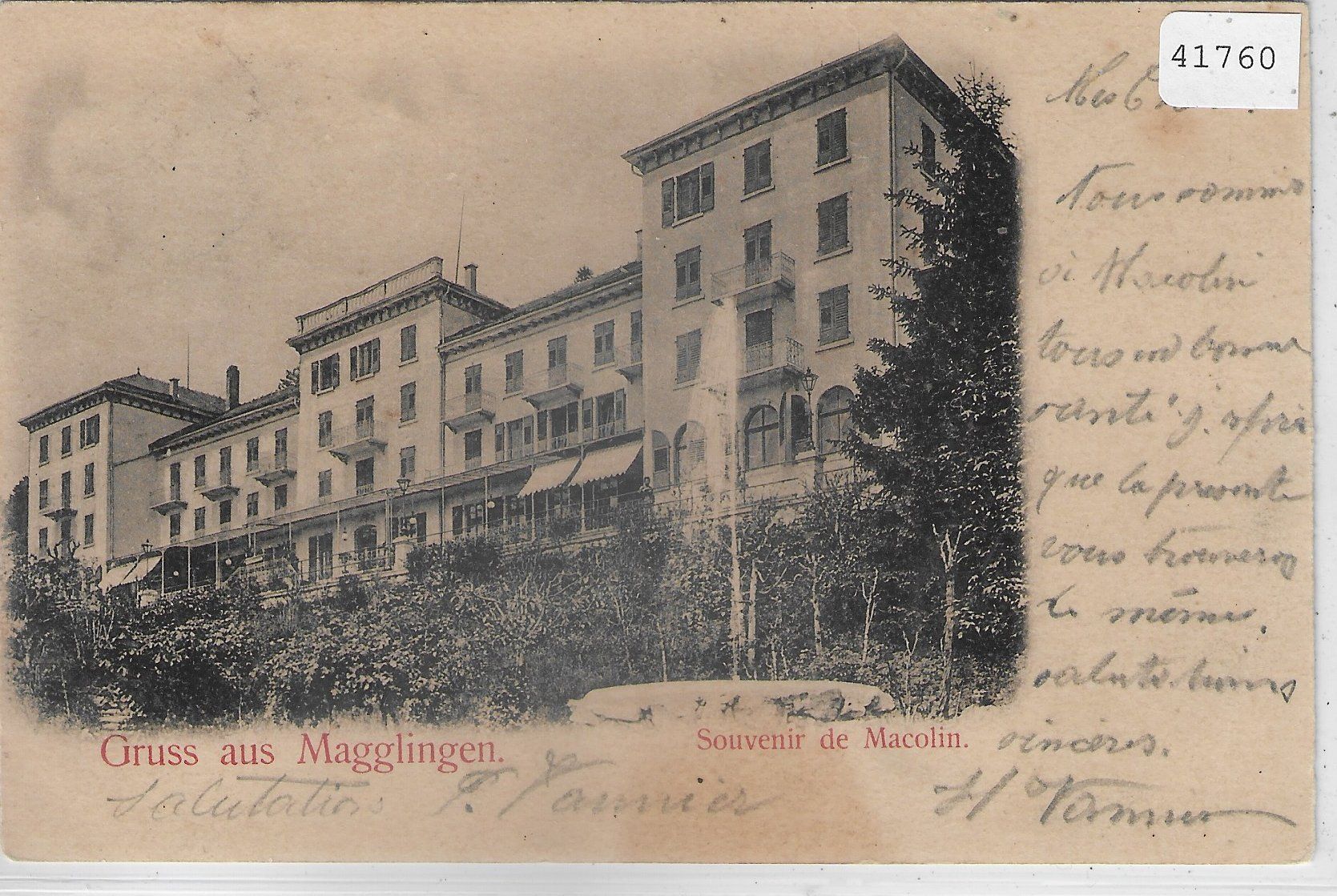 Cartoline postali: Gruss aus Magglingen - Souvenir de Macolin - Hotel – Usato da Ettingen venduto da Kartenplanet