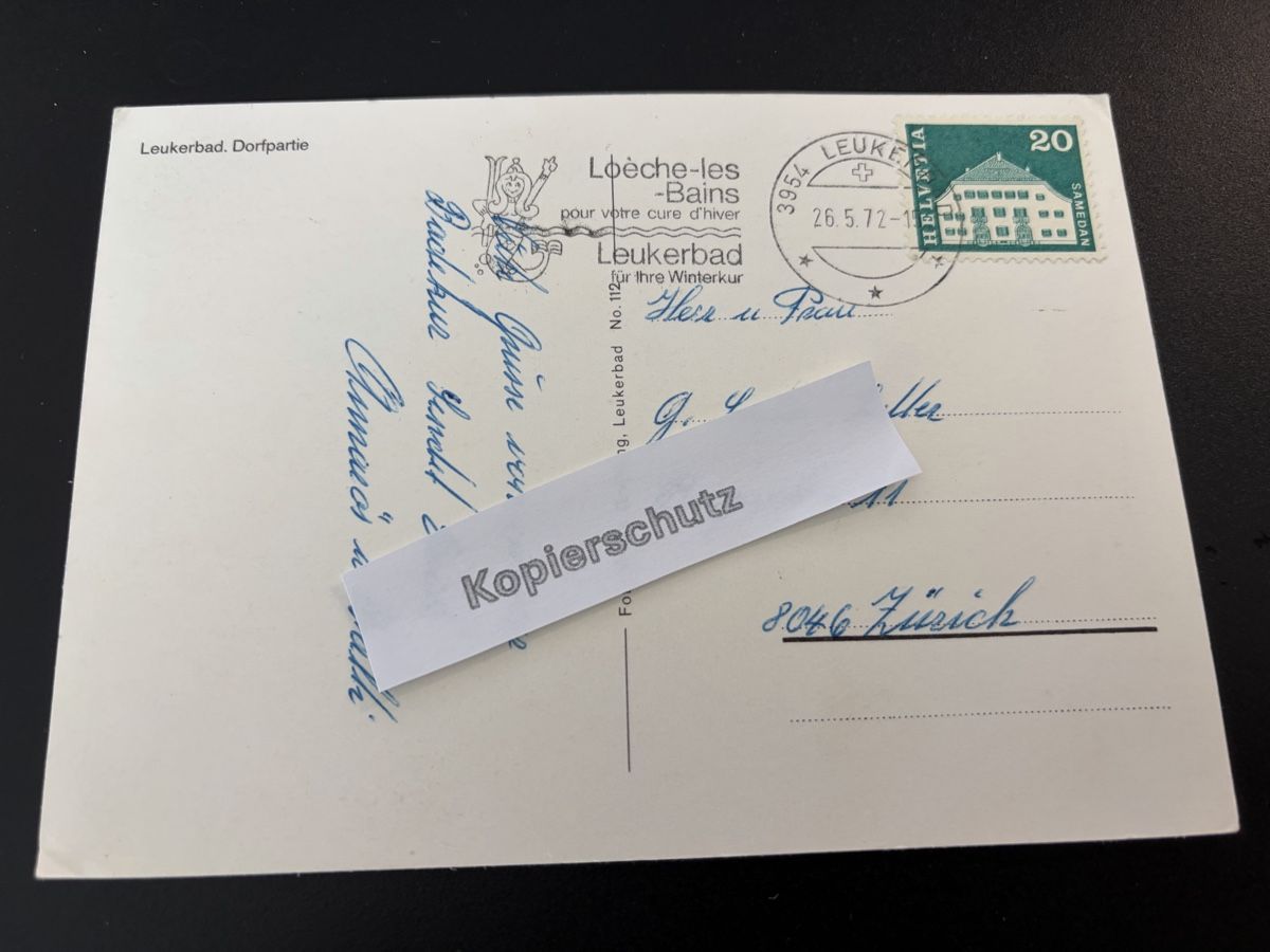 Cartoline postali: Leukerbad - Seltene, alte Ansichtskarte mit Wintermotiv! – Usato da Erlenbach ZH venduto da Ritschly 1