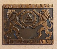 Plakette ACS Sektion Thurgau Slalom 1959 Medaille Auto