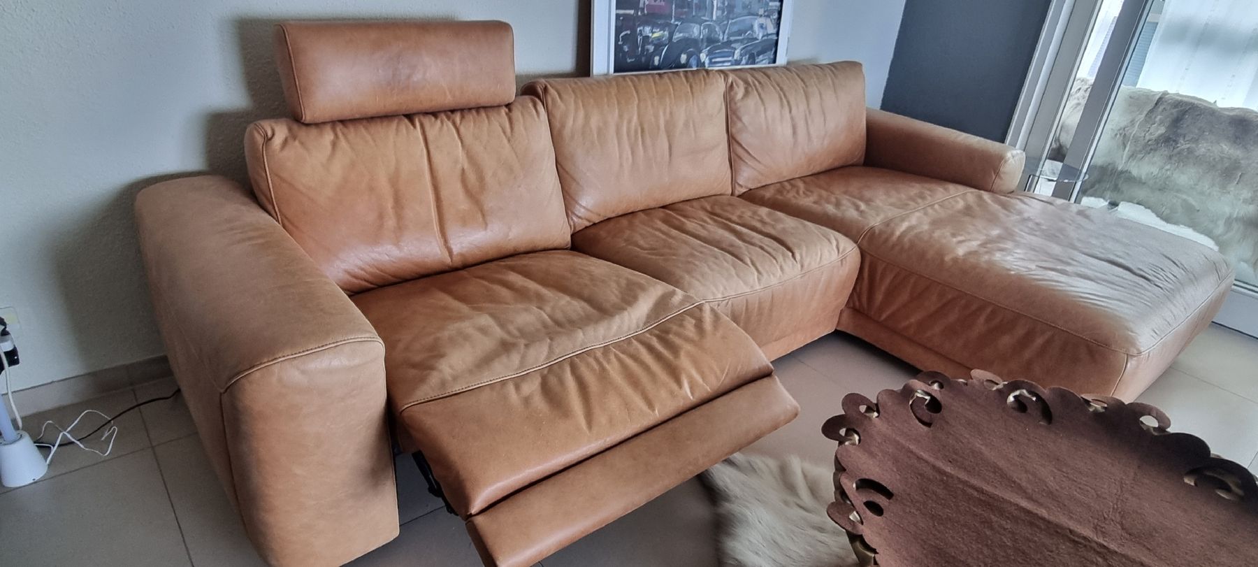 Divani: Toller vintage Ledercouch mit motorischer Liegefunktion – Usato da Rorschacherberg venduto da Alf06 6