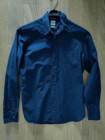 Blaues Herrenhemd Camicissima Trendy Grösse M 100% Baumwolle