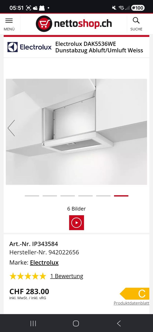 Electrolux Elettrodomestici da cucina: Electrolux Dampfabzug Abluft/Umluft – Nuovo (secondo la descrizione) da Selzach venduto da melaniepauli 2