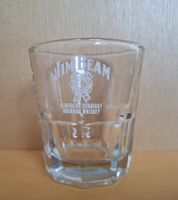 Jim Beam Whiskey Glas mit weissem Aufdruck