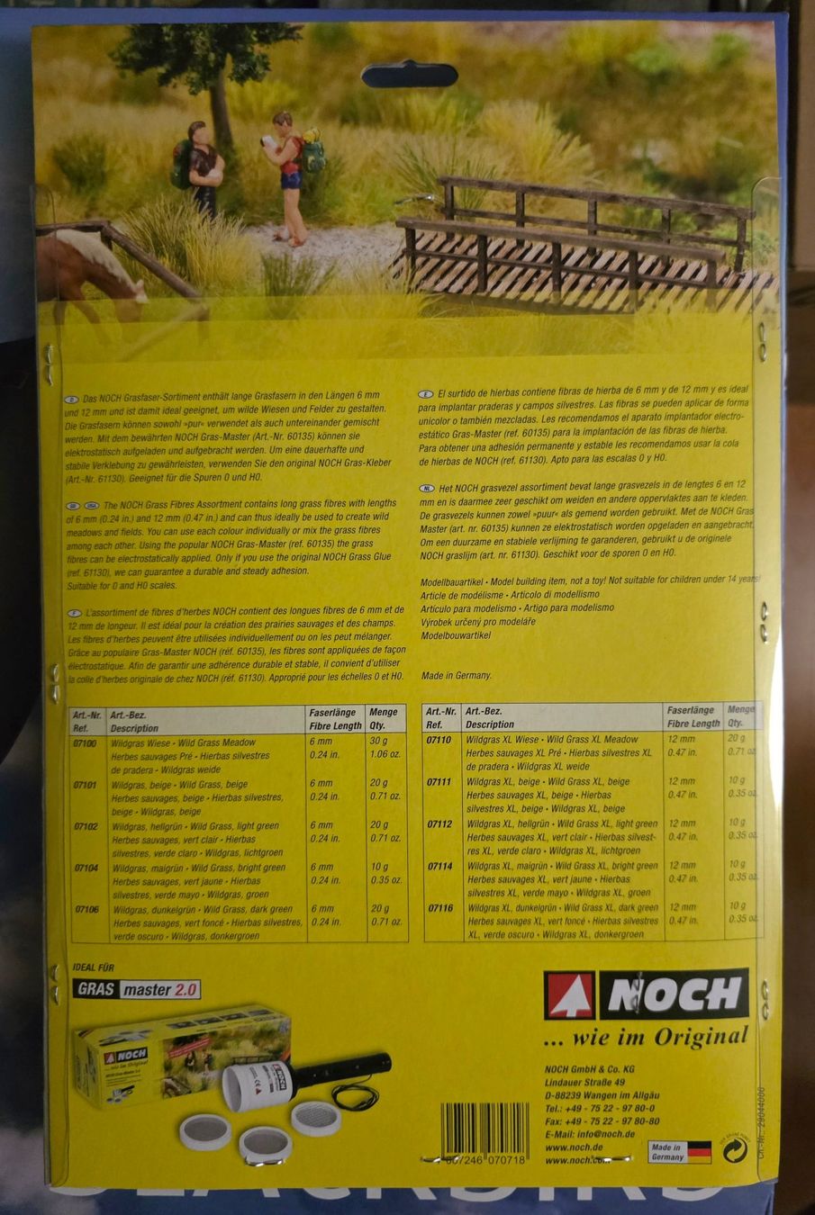 Noch Modellini di ferrovie: Noch 07071 Grasfaser - Sortiment , lang – Nuovo e nell'imballaggio originale da Rubigen venduto da RC8Pf 1