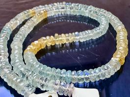 Exklusiver Strang Multicolor Aquamarin -für Goldschmiede