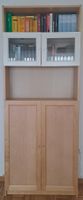Regalschrank mit Vitrine (202 x 80 x 30 cm)