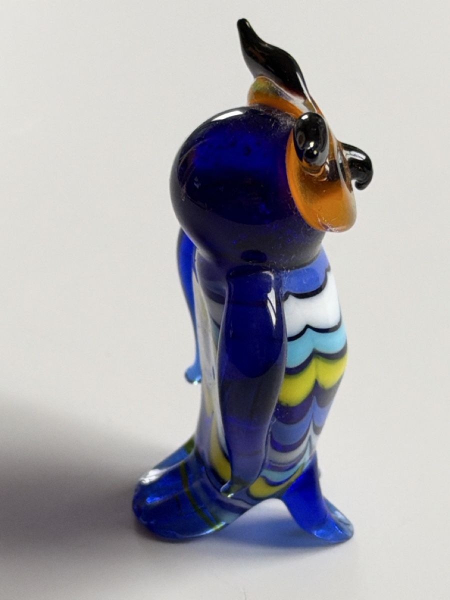 Statuette: Glaseule Eule Deko Glas blau bunt(2S7) – Usato da Neuenhof venduto da 123-Allerlei 1