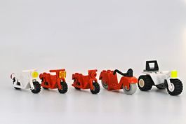 Diverse Lego Motorräder und ein Fabulant Scooter rot