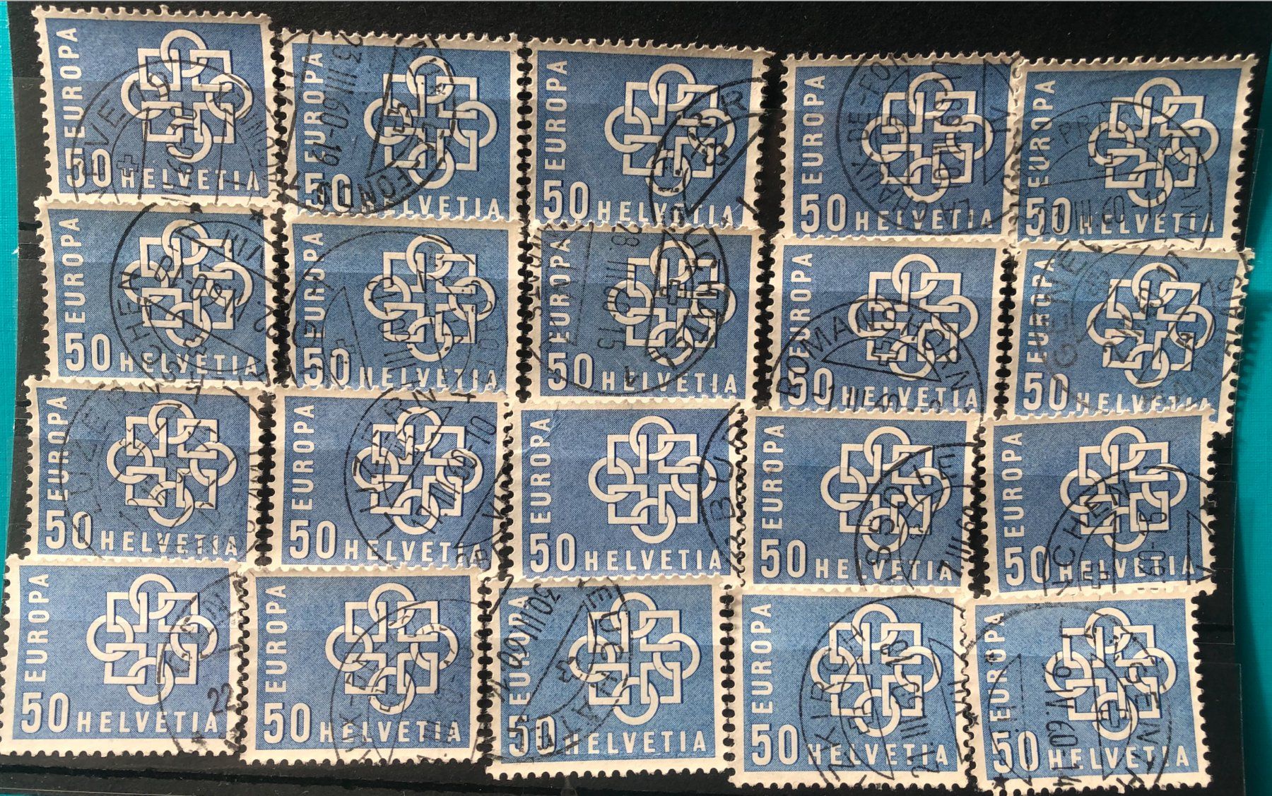 Tutti i francobolli: Nr.348 Steckkarte mit Stempel – Usato da Aarau venduto da Billa007
