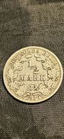 Deutsches Reich 1/2 Mark 1906 Silbermünze guter Zustand