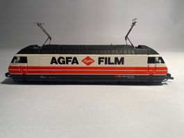 ROCO E-Lok SBB RE460 AGFA weiss, DC Analog