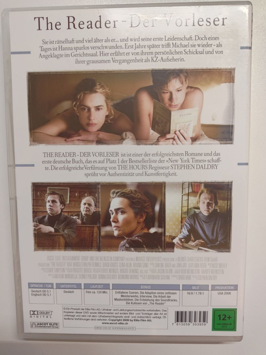 Tutti i DVDs: The Reader - Der Vorleser – Usato da Liestal venduto da Kratzilla 3