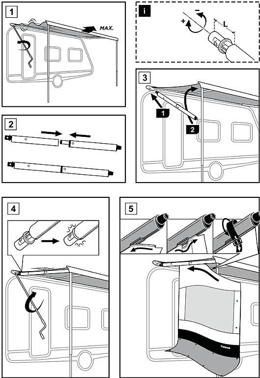 Verande & Tende da sole: Thule Rainblocker - Seitenwand zu Thule Markise – Usato da Hinwil venduto da Charon272000 2