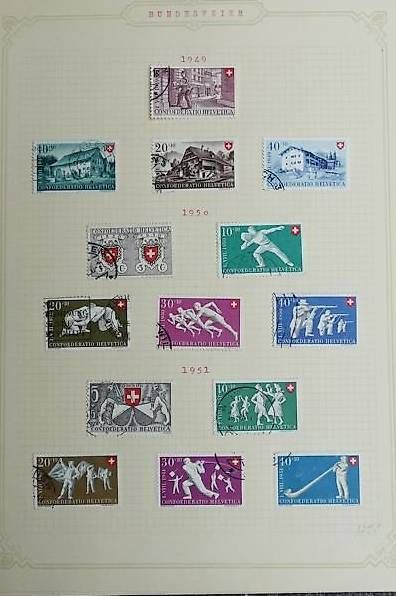 Tutti i francobolli: Pro Patria Sammlung ab 1938-60 – Usato da Bleienbach venduto da Mineral_Antik57 3