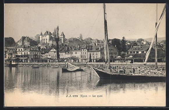 Cartoline postali: AK Nyon, Le quai – Usato da Berlin venduto da bartko-reher
