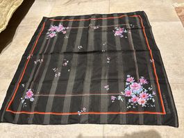 Schwarzes Foulard mit Blumenmuster - Amor