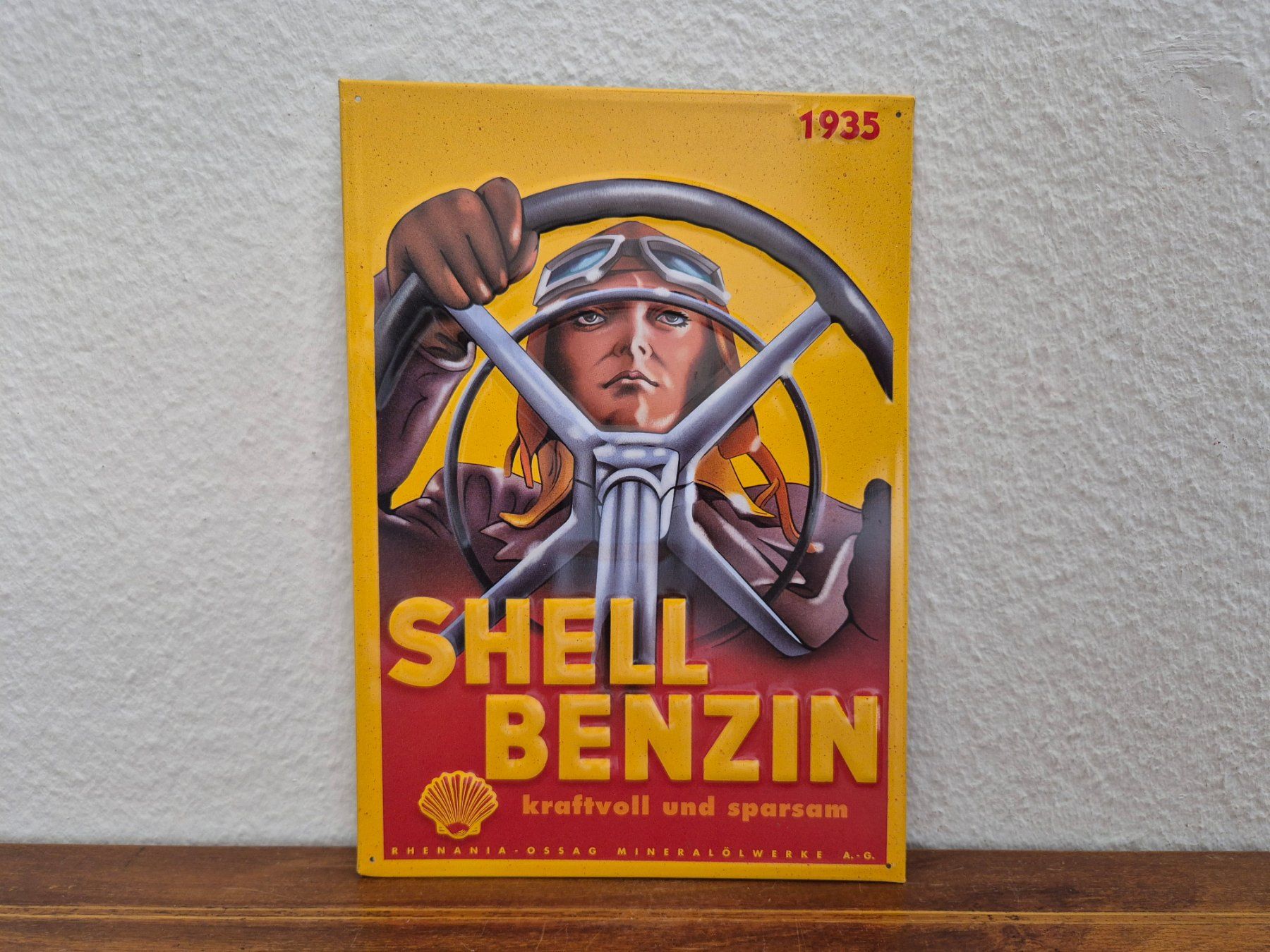 Shell Insegne: Blechschild Shell Tankstelle Tanksäule Limitiert 1995 Blech – Usato da Schaffhausen venduto da pfanis09