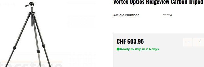 Stative & Köpfe: Vortex Ridgeview Carbon Stativ / Trépied – Gebraucht aus Collonges von arashee 6