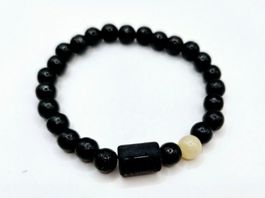 Herrenarmband Sternzeichen Löwe Citrin Gelb/Holzperlen