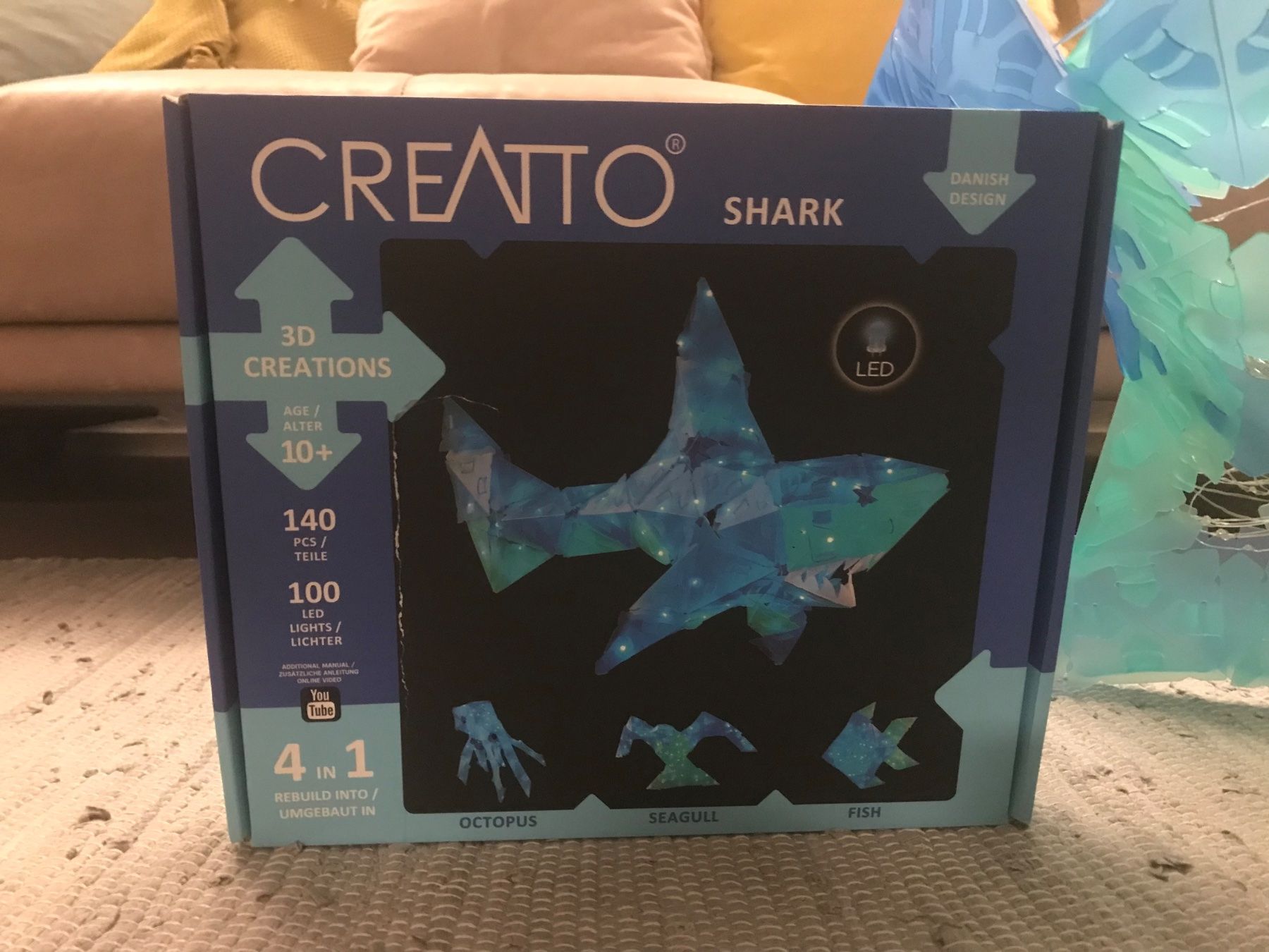 Spiele: CREATTO Shark - 3D Creations mit LED - Danish Design ab 10J – Gebraucht aus Affoltern am Albis von variablend 1