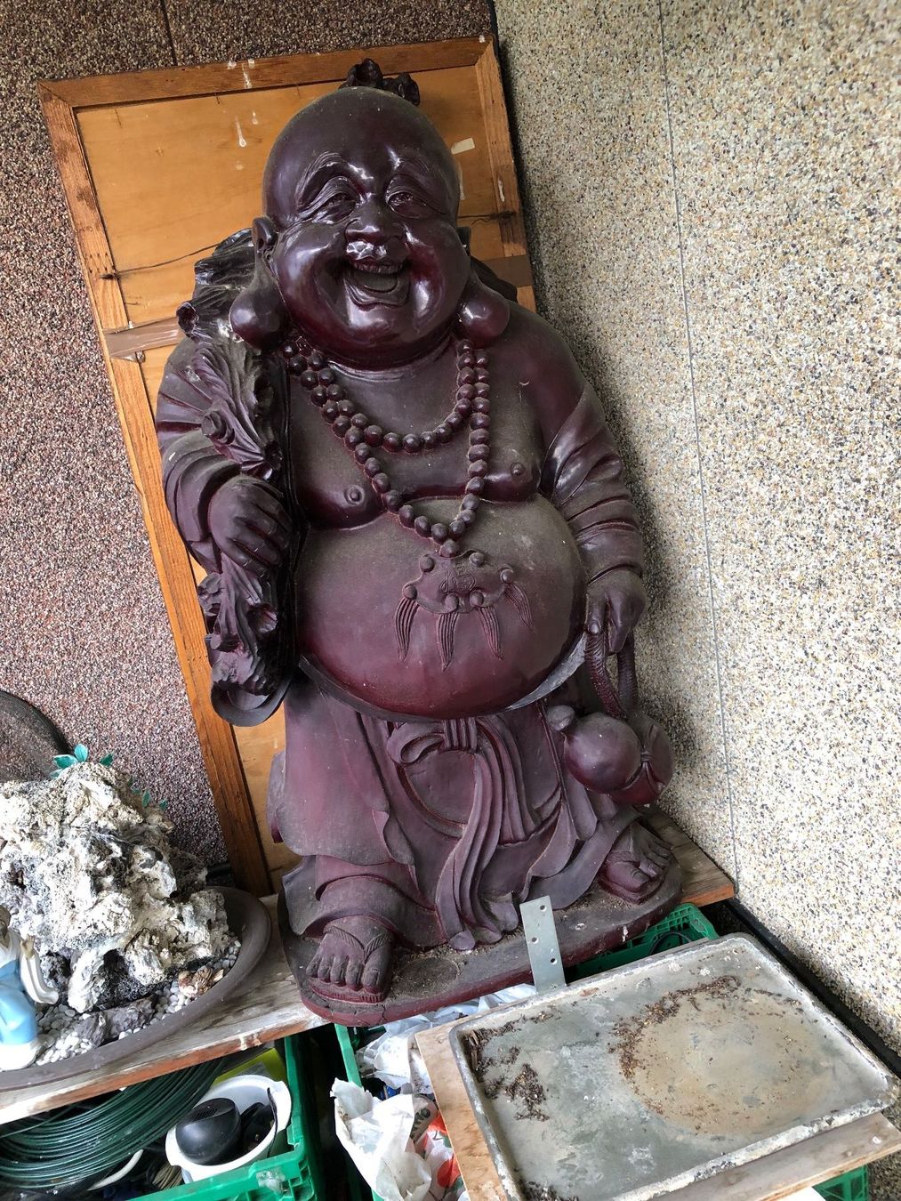 Statuette: Große Holz Buddha  . Gr 60 cm. – Usato da Niederhasli venduto da lli_7nx9 1