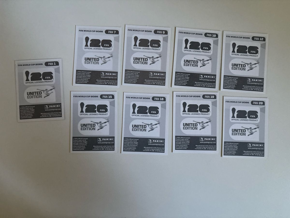 Panini Carte collezionabili: Panini: PAN 1,7,9,10,12,15,18,19,20 – Nuovo (secondo la descrizione) da Basel venduto da min_xq6x 1