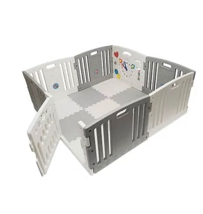 Parco Per Bambini Grande 126x126 Cm Con 50 Palline E Ventose – Recinto Da Interno/Esterno In Tessuto Oxford, Antiscivolo E Sicuro - 4