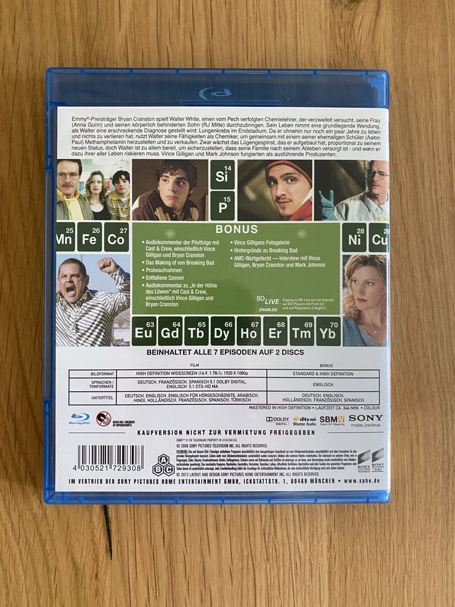 Tutti i DVDs: Breaking Bad erste Staffel – Nuovo (secondo la descrizione) da Hünibach venduto da nadalila 1
