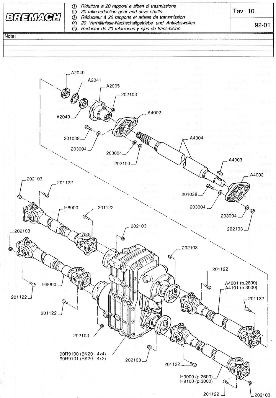 Tutti i ricambio: BREMACH Arbre de transmission – Usato da Courfaivre venduto da silberschnee 3