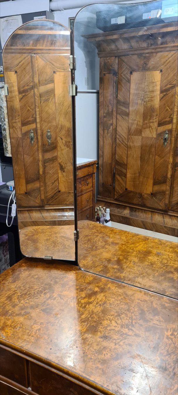 Cassettiere: Exklusive antike Spiegelkommode Wurzelholz selten Sideboard – Usato da Füllinsdorf venduto da Sternenblick19 1