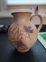 Keramik Krug handbemalt A. Hans beige gebraucht