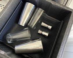 2x Edelstahl Cocktail Shaker Bar Set inkl. Box