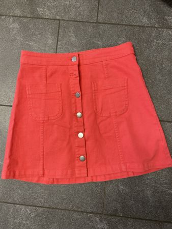 Jeansrock Gr. 34 H&M Farbe koralle