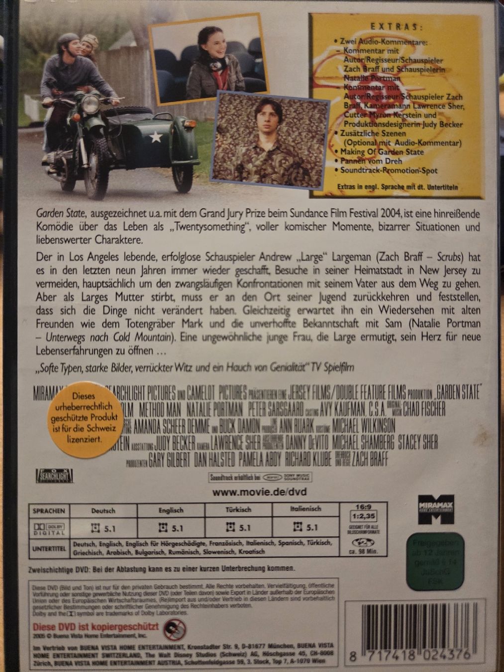 Tutti i DVDs: Garden State DVD 352 – Usato da Dintikon venduto da Vexi 1