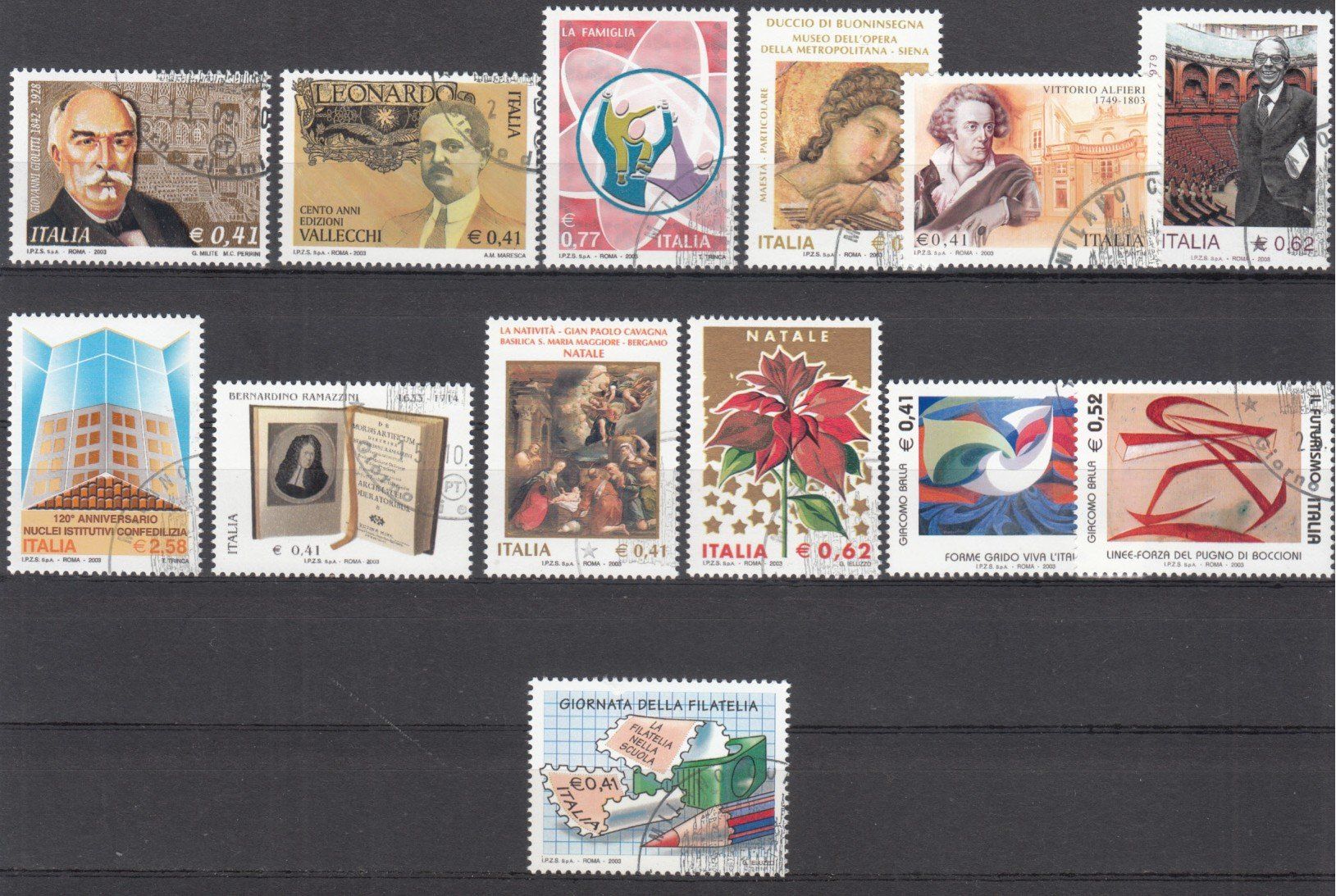 Tous les timbres: Italien 2003 mit ET – D'occasion à Bürglen TG par StampGraf 5