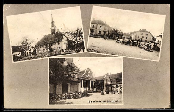 Cartoline postali: AK Mathod, Chateau / Eingang zum Schloss, Marktplatz – Usato da Berlin venduto da bartko-reher