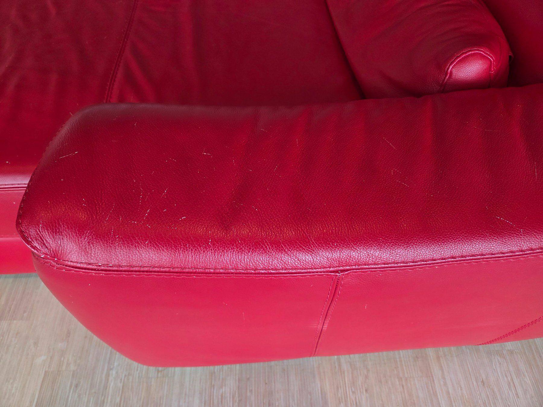 Divani: Stylisches Ecksofa Echtleder Rot - Mach ein Angebot – Usato da Zürich venduto da pat_2frc 5