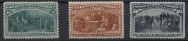 USA 1893 * Columbian Exposition Issue (Sc 238-240) Kat 1100€