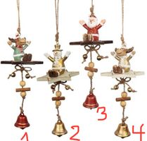 Baumschmuck Sterne mit sitzenden Weihnachts Figuren Holz