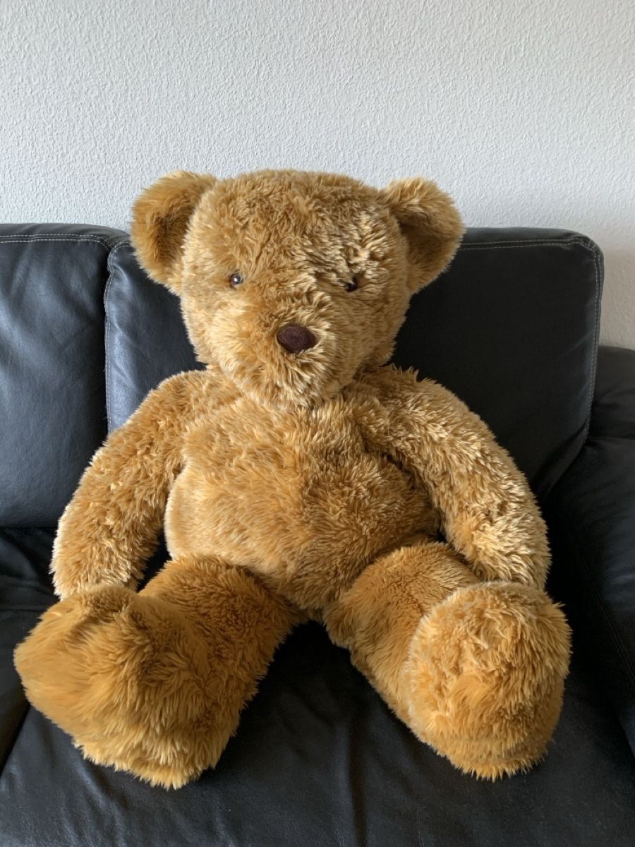 Spielzeuge: Plüsch Teddybär hellbraun 85cm – Gebraucht aus Spiegel b. Bern von Power