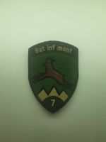 BADGE ECUSSON MILITAIRE SUISSE BAT INF MONT 7