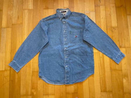 Vintage 90s Tommy Hilfiger denim Shirt Sz L