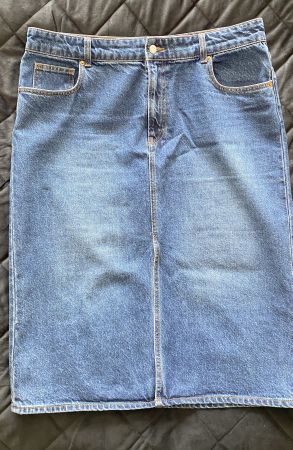 Jupe midi JEANS blau Gr. 46 neu!