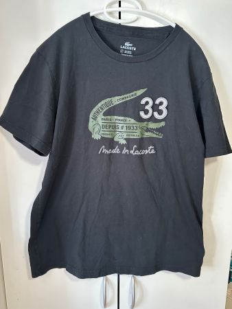 Lacoste T-Shirt schwarz Grösse 5 (L)
