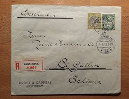 R Brief Amsterdam-St.Gallen 1916 Siegel