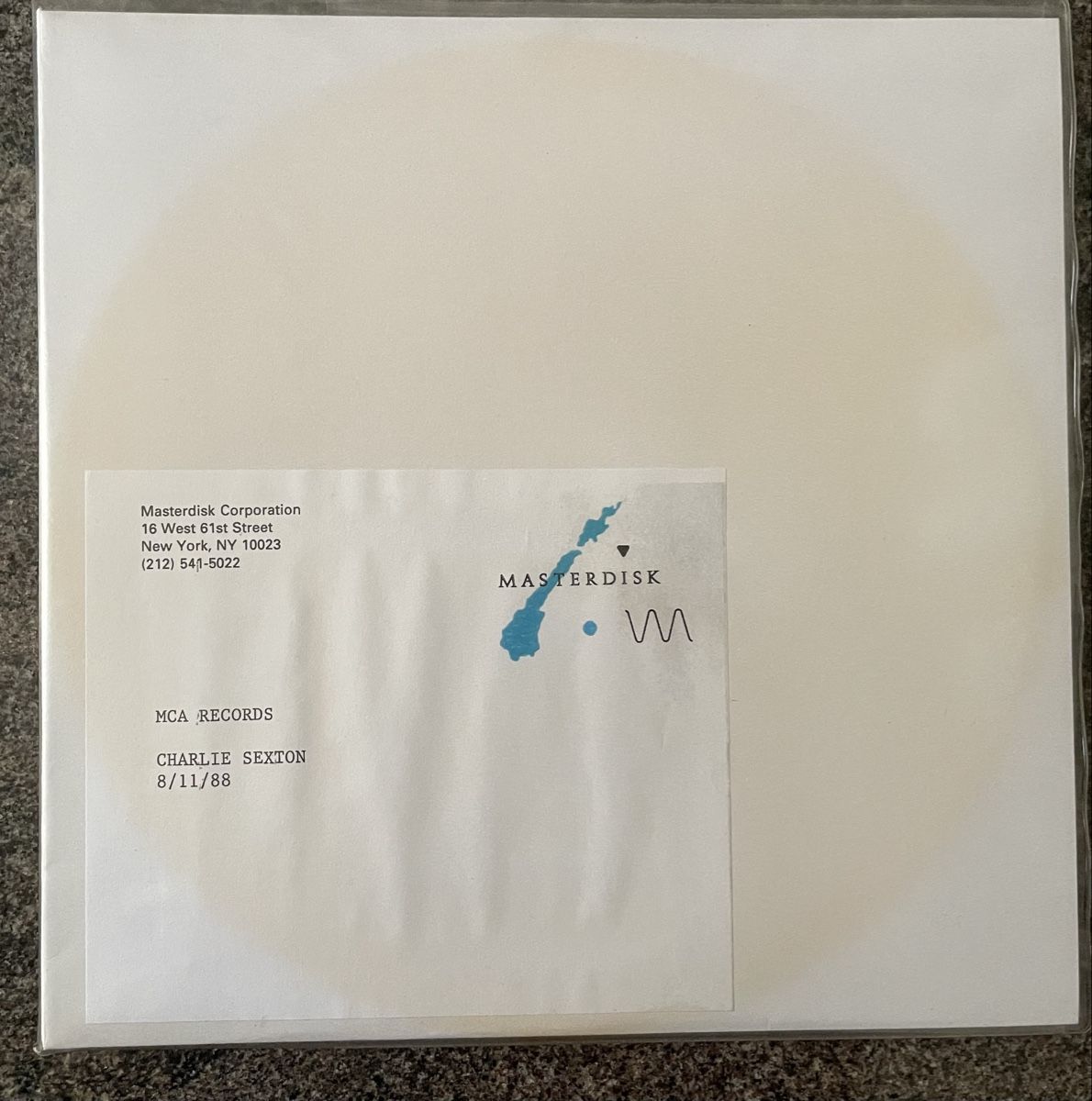 Schallplatten: Charlie Sexton - Master Disk - 2 LP Acetate MCA  – Gebraucht aus Olten von Bluespapst