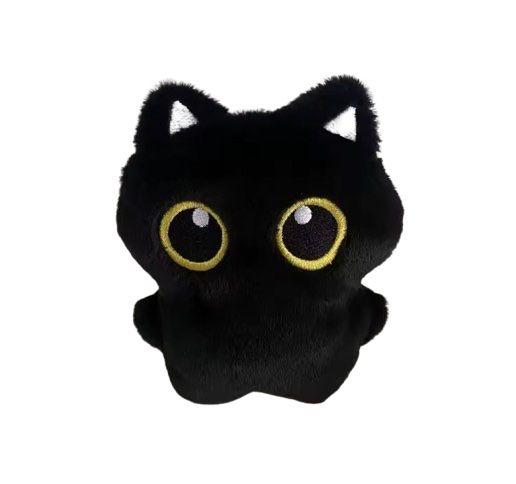 Giocattoli: Katze Plüschtier schwarz grosse Augen – Nuovo e nell'imballaggio originale da Zürich venduto da Gamecards 1